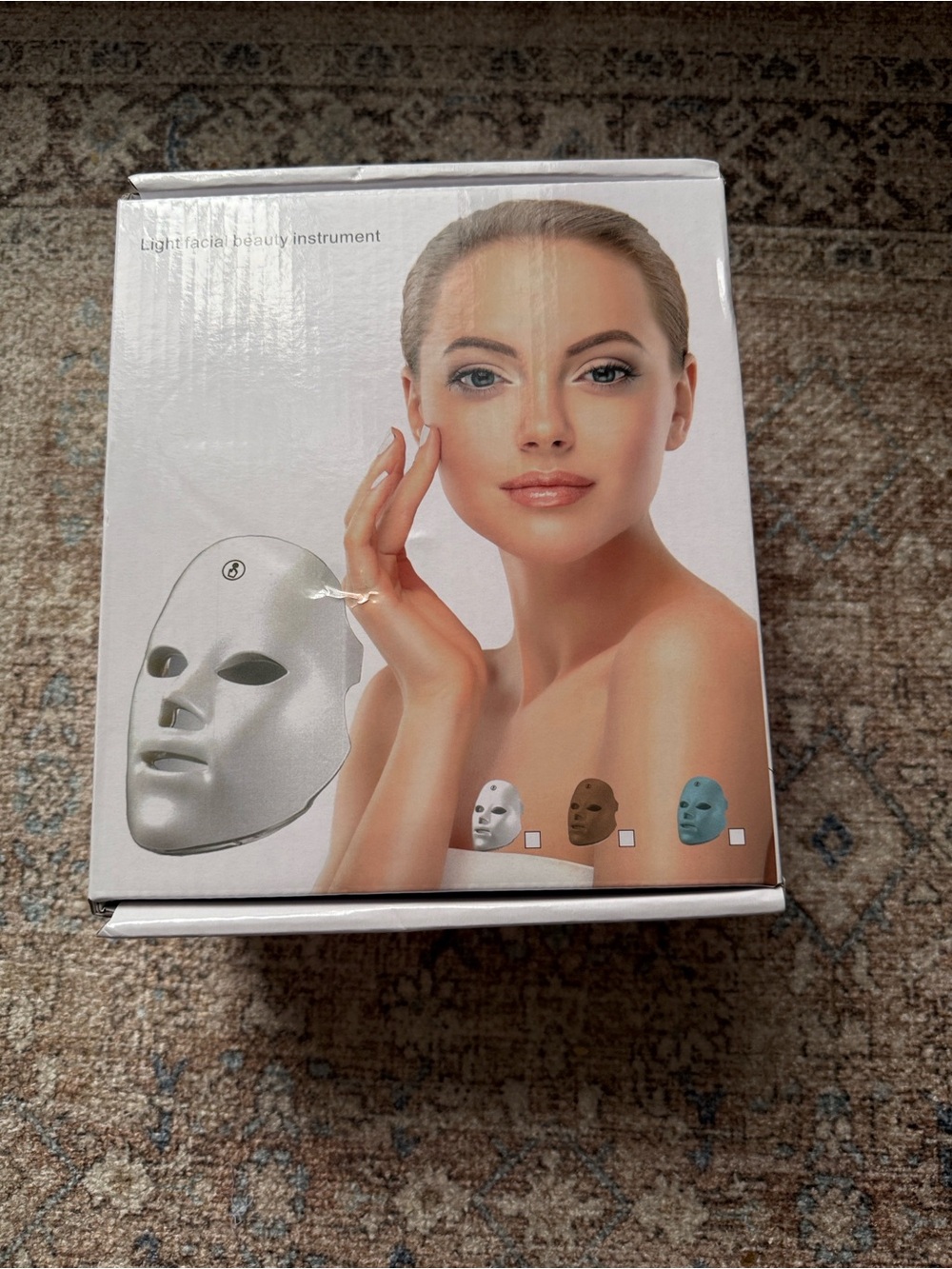 LED Light Therapy Facial Mask — White Skin Rejuvenation Mask for Women